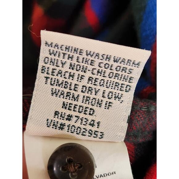 L.L. Bean Button Down Shirt Men's Sz XS Tartan Plaid Collared Relaxed Fit Warm - Picture 6 of 6